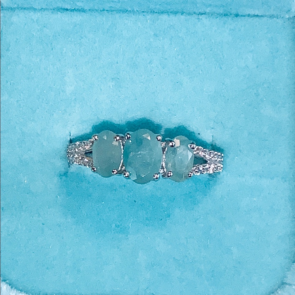 Rare Genuine Grandidierite, Zircon Ring 1.875 Cts
